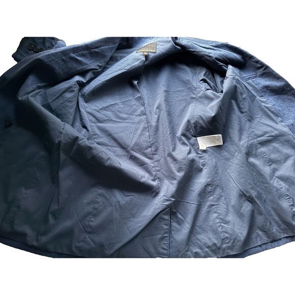Banana Republic Linen Double Breasted Two Buttons Blazer Women Size 6 P Blue - Picture 5 of 11